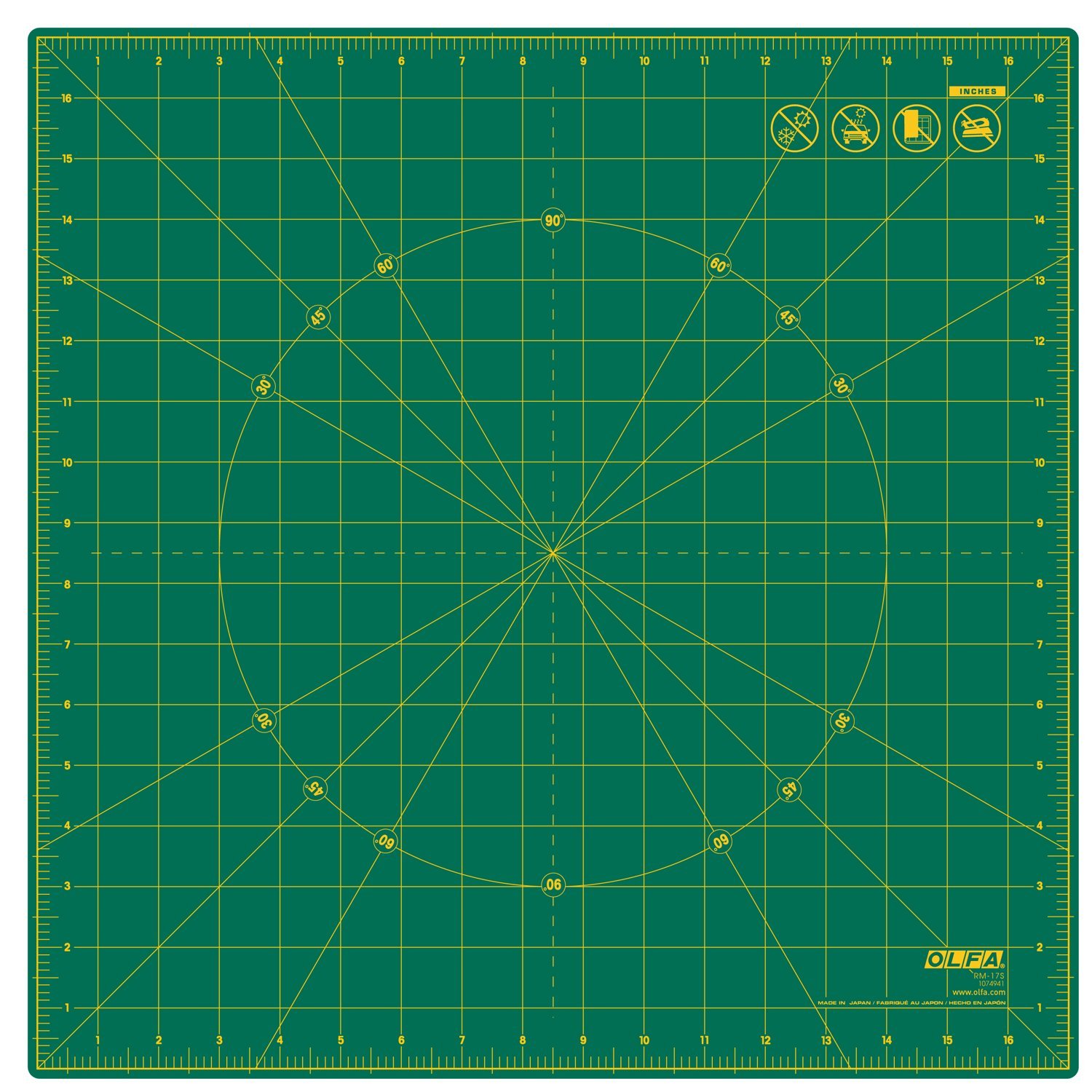 OLFA RM-12S: 12-Inch Rotating Self-Healing Rotary Cutting Mat