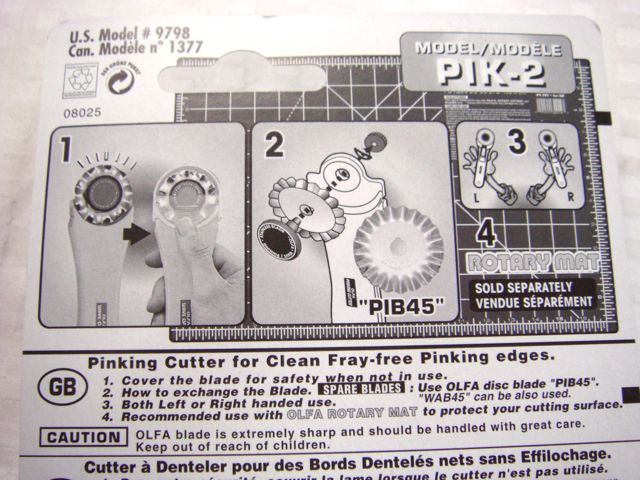45mm Rotary Cutter Pinking Blade Set of 2 for Olaf or Fiskars