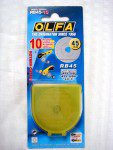 OLFA 45mm STRAIGHT Blades - 10pc pack (RB 45-10) - Image 2